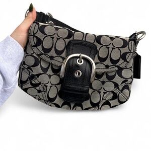 COACH Black Monogrammed Soho Bag